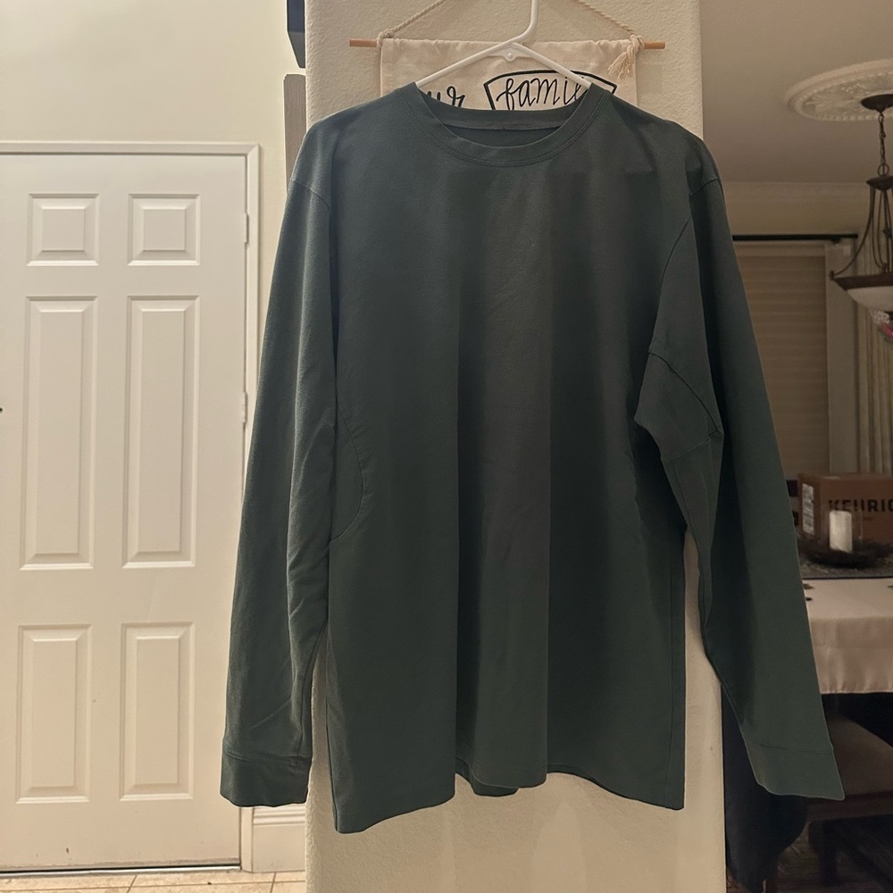 lululemon athletica Pique Men's Long Sleeve Crew - Deep Green